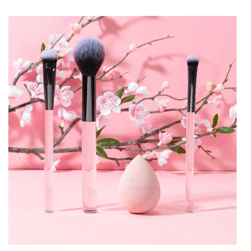Japonesque Ultimate Blending Brush & Beauty Sponge Set NIB Makeup Tools